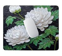 HHQGOUYG Fleurs Blanches Tapis de Souris Petit Format 36 x 30 cm V-36