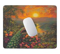 HHQGOUYG Paon dans la forêt Tapis de Souris Petit Format 24 x 20 cm V-510