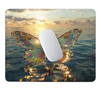 HHQGOUYG Papillons sur la mer Tapis de Souris Petit Format 29 x 24 cm V-362