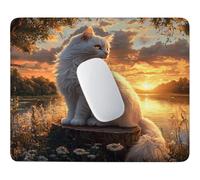 HHQGOUYG Petit Tapis de Souris Gaming Chat Blanc 420 x 350 mm c-41