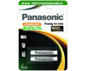 [HHR-4XXE/2BP] Panasonic 2 piles Rechargeable Evolta AAA (Micro)/HR03 - 900 mAh