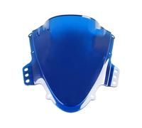 HHRDYY Pare-Brise Double Bulle pour Moto, Écran De Protection Contre Le Vent pour Suzuki GSXR 1000 GSX-R 1000 K5 2005 2006 Déflecteurs Avant De Pare-Brise(Bleu)