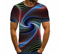 HHRHLKNH T-Shirt T-Shirt Graphique en Trois Dimensions Hauts Décontractés pour Hommes Amusant 3D T-Shirt pour Hommes Été Chemise À Col Rond Grande Taille Streetwear,Txu-2064,4XL