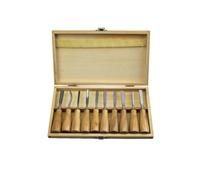 HHRJNUST 10 Pièces Ciseau Menuiserie Étui Rangement En Bois Pratique Kit Ciseaux à Bois Boîte Rangement Ergonomique pr Atelier