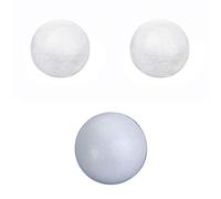 HHRJNUST Balles en Polystyrène Sphères pour Modélisme et Ornements à Fabriquer Accessoires de Fête à Colorer pour des Créations Uniques Adaptées pour les, Blanc, 10 pièces 4 cm