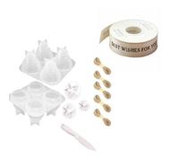 HHRJNUST Moule à Savon Silicone Artisanal Fleur avec Détails Délicats pour Projets Créatifs et Présentations Soignées Adapté au Bricolage Maison Cadeaux Personnalisés Fête, Ensemble De Fraises