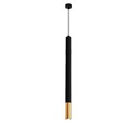 HHRLCH 3W Noir Lampe Suspendue À Tête Unique Lumières Creative Long Tube Lumières De Plafond en Aluminium Minimaliste Cylindre Droplight Plafonnier/4 * 50Cm/Lumière Neutre