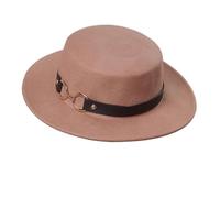 HHRLCH Chapeau Melon en Laine Tweed pour Femme, Automne et Hiver, rétro, Dessus Plat, Feutre, Jazz