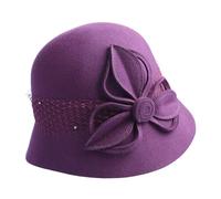 HHRLCH HBJWOV Dames Automne-Hiver Chaud Romantique Dame Vent Dôme Laine Bassin Chapeau Womem Chapeau