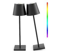 HHRLCH Lot de 2 Lampes de Table sans Fil avec Batterie Rechargeable 3 W 5 500 mAh, intensité Variable, Portable, pour Restaurant, dîner, Chambre à Coucher, Utilisation en extérieur, étanche IP54