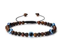 HHRLCHX Bracelet perlé réglable 4 mm Tiger Eye Stone Malachite Souhait Les Bracelets à la Main