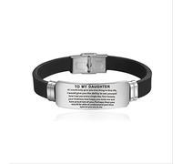 HHRLCHX Bracelets féminins à ma Fille Plus Que Vous Connaissez des Cadeaux d'anniversaire Bracelet pour sa Fille en Silicone bracelettes