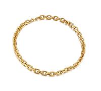 HHRLCHX Chaîne à maillons de câble de 18 à 30 Pouces, 10MM, maillon de chaîne de câble Hip Hop doré en Acier Inoxydable pour Hommes et garçons