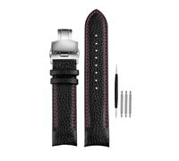 HHRLCHX Compatible avec Casio Edifice EQB-800BL EQB500 EQB501 EQB900 extrémité incurvée Litchi Grain Cuir de Vachette Bracelet de Montre en Cuir 22mm