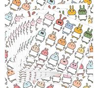 HHSSALIN Lot de 300 étiquettes nominatives vierges pour enfants, motif lapin mignon, étiquettes de nom Kawaii Hello My Name is pour bouteilles d'eau/étiquette de date alimentaire/tasse/boîte à déjeuner/salle de classe