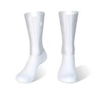 HHSW Chaussettes Sans Couture Silicone Antidérapante Summer Aero Ligne White Cyclisme Sports Sports Running Chaussettes-Blanc_Une Taille (35-46)