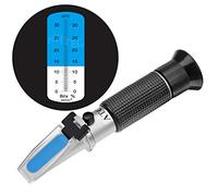 HHTEC 0-32% Brix Réfractomètre à sucre emulsions Solution ponçage et Réfractomètre avec ATC pour vin bière Fruits Fruit main Réfractomètre pour mesurer la sucre et de retouche de métal liquides