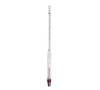 HHTEC Compteur d'alcool 0-100 Vol% (avec thermomètre et Balance) Compteur d'alcool, adapté à Tous Les alcools ou distillats, Plongeur en Plastique Dur, y Compris Notice d'utilisation