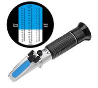 HHTEC Réfractomètre Brix 0-32% - Test Sucre vin, bière, moût - ATC Automatique - pour Suivi de Fermentation - Oechsle 0-140 °Oe, KMW 0-25°