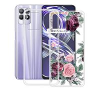 HHUAN Coque pour Realme 8i RMX3151 (6.6 "), 2 Pièces Housse de Protection en TPU en Silicone Souple Transparent, Étui Ultra-Fine Antichoc Anti-Rayures pour Realme 8i RMX3151 - Clear + Image