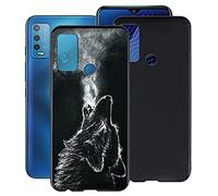 HHUAN Coque pour Wiko Power U30 (6.82"), 2 pièces Noir Ultra Mince Souple Silicone Housse Anti-Choc Etui Case, TPU Bumper Protection Cover pour Wiko Power U30 - Black + WMA28