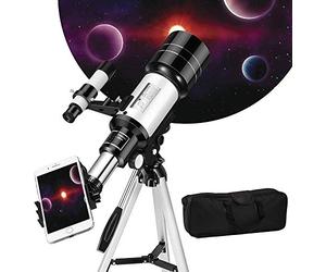 HHUARI TÉLESCOPE pour Enfants COMMENÇANT À Observer Les ÉTOILES Télescope astronomique à Fort grossissement Portable 70 mm avec trépied Meilleur Cadeau pour télescopes pour Enfants 2021 The New
