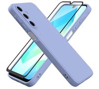 HHUIWIND Coque pour Samsung Galaxy A16 5G / 4G (6.7") avec Verre Trempé écran Protecteur,Housse de Protection Silicone TPU Anti-Scratch Antichoc Bumper Étui Case Cover - Violet2
