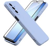 HHUIWIND Coque pour Samsung Galaxy A17 5G avec Verre Trempé écran Protecteur,Housse de Protection Silicone TPU Anti-Scratch Antichoc Bumper Étui Case - LViolet