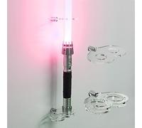 HHUXIUE Lichtschwert Wandhalterung Lichtschwert Ständer Schwert Regal Geeignet für Lichtschwert Ständer Lichtschwert Display Schwerter Lichtschwert Schwert Wandhalterung (Transparent 2 trous)