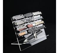 HHUXIUE Présentoir en acrylique pour couteaux de collection, convient à tous les couteaux de poche (transparent)