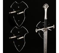 HHUXIUE Présentoir mural invisible pour 1 épée, katana ou hache - Support d'épée mural minimaliste, affichage pour sabre samouraï, décoration médiévale (Transparent, 2 ensemble)