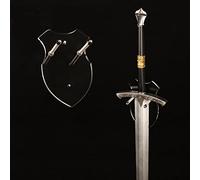 HHUXIUE Vertical en acrylique transparent pour épée, présentoir mural invisible pour 1 épée, katana ou hache affichage pour sabre samouraï, décoration médiévale (Transparent, 1 ensemble)