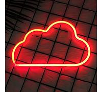 HHUYAMM Veilleuse LED néon 19 x 30 cm, alimentation USB ou piles, convient pour chambre à coucher, chambre d'enfant, salon, bar, fête, décoration de mariage (rouge)