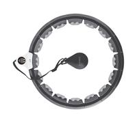 HHW06 HULA HOOP NOIR AVEC POIDS + COMPTEUR HMS