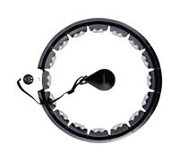 Hhw06 Hula Hop Noir Avec Onglets Et Poids + Compteur Hms