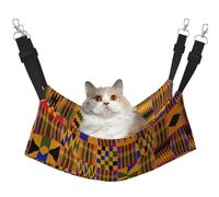 Hhwwtye Hamac pour chat à texture ethnique tribale africaine, lit autoportant pour intérieur et extérieur, assemblage facile