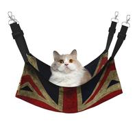 Hhwwtye Hamac pour chat avec drapeau britannique, lit autoportant pour chat pour l'intérieur et l'extérieur, assemblage facile