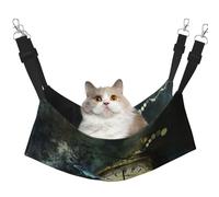 Hhwwtye Hamac pour chat avec horloges papillons, lit autoportant pour chat pour l'intérieur et l'extérieur, assemblage facile