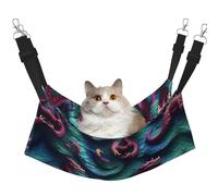 Hhwwtye Hamac pour chat avec motif écailles de dragon magique 3D, lit autoportant pour intérieur et extérieur, assemblage facile