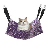 Hhwwtye Hamac pour chat avec papillons violets - Lit autoportant pour l'intérieur et l'extérieur - Assemblage facile