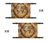 Hhwwtye Hamac pour chat sur pied Motif carte du monde antique Globe Lit autoportant pour l'intérieur et l'extérieur Montage facile