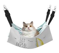 Hhwwtye Quotes Let Your Dreams Set Sail Lit pour chat Hamac autoportant pour l'intérieur et l'extérieur, assemblage facile
