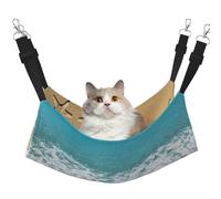 Hhwwtye Superbe lit pour chat en sable avec étoile de mer sur la plage, lit autoportant pour chat pour l'intérieur et l'extérieur, assemblage facile