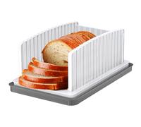 HHXRISE Trancheuse à pain pour pain fait maison, guide manuel réglable avec plateau, trancheuse à pain pliable en plastique pour pain au levain, baguette, sandwich