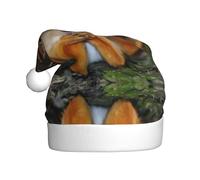 hhxvcv Chapeau de Noël amusant avec imprimé écureuil pour adultes - Chapeau de Père Noël unisexe, cadeaux de Noël, Nouvel An, couvre-chefs festifs de vacances