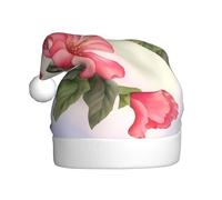 hhxvcv Chapeau de Noël fantaisie imprimé colibri pour adultes - Chapeau de Père Noël unisexe, cadeaux de Noël, Nouvel An, couvre-chef festif