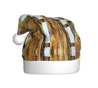 hhxvcv Chapeau de Noël vintage imprimé tournesol coq pour adultes - Chapeau de Père Noël unisexe, cadeaux de Noël, Nouvel An, couvre-chef festif