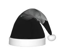 hhxvcv Chapeau de Père Noël festif pour enfants - Chapeau de Noël avec motif imprimé floral noir et blanc, couvre-chef chaud pour Noël, Nouvel An