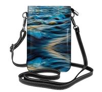 hhxvcv Petit sac à main pour téléphone portable imprimé jaune moutarde - Sac portefeuille spacieux pour femme, multifonctionnel pour usage quotidien et extérieur, Vagues de l'océan de l'aube, Taille