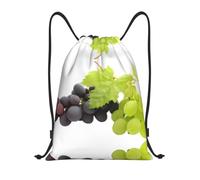 hhxvcv Sac à dos léger avec cordon de serrage Motif raisins violets et verts, Noir , S, Classique